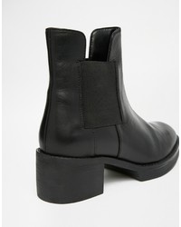 schwarze Chelsea Boots aus Leder von Asos