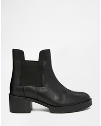 schwarze Chelsea Boots aus Leder von Asos