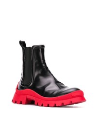 schwarze Chelsea Boots aus Leder von DSQUARED2