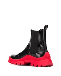 schwarze Chelsea Boots aus Leder von DSQUARED2