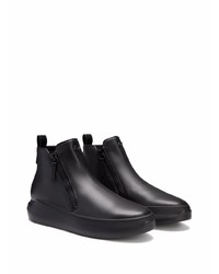 schwarze Chelsea Boots aus Leder von Giuseppe Zanotti