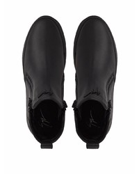 schwarze Chelsea Boots aus Leder von Giuseppe Zanotti