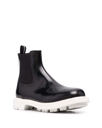 schwarze Chelsea Boots aus Leder von Alexander McQueen