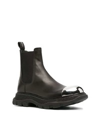 schwarze Chelsea Boots aus Leder von Alexander McQueen