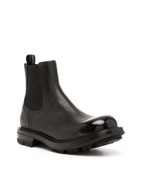 schwarze Chelsea Boots aus Leder von Alexander McQueen