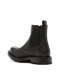 schwarze Chelsea Boots aus Leder von Alexander McQueen