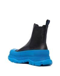 schwarze Chelsea Boots aus Leder von Alexander McQueen