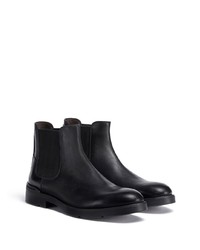 schwarze Chelsea Boots aus Leder von Zegna