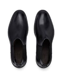 schwarze Chelsea Boots aus Leder von Zegna