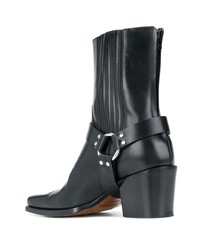 schwarze Chelsea Boots aus Leder von DSQUARED2