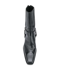 schwarze Chelsea Boots aus Leder von DSQUARED2