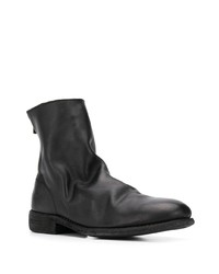 schwarze Chelsea Boots aus Leder von Guidi