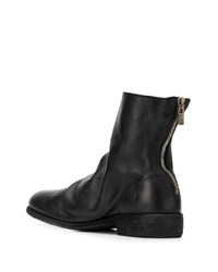 schwarze Chelsea Boots aus Leder von Guidi