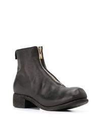 schwarze Chelsea Boots aus Leder von Guidi