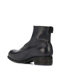 schwarze Chelsea Boots aus Leder von Guidi