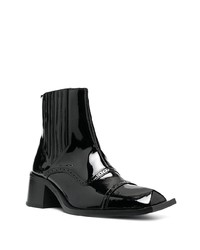 schwarze Chelsea Boots aus Leder von Martine Rose