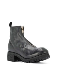 schwarze Chelsea Boots aus Leder von Guidi