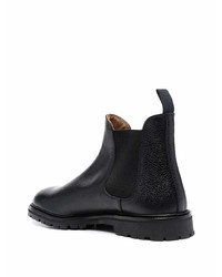 schwarze Chelsea Boots aus Leder von Crockett Jones