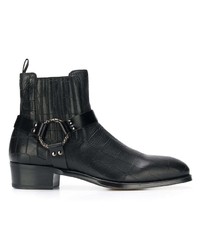 schwarze Chelsea Boots aus Leder von Alexander McQueen