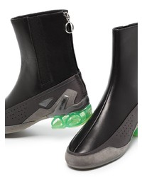 schwarze Chelsea Boots aus Leder von Raf Simons