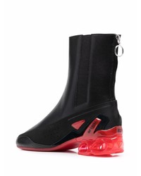 schwarze Chelsea Boots aus Leder von Raf Simons