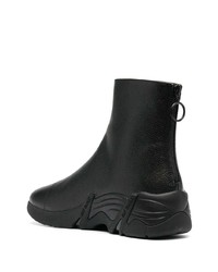 schwarze Chelsea Boots aus Leder von Raf Simons