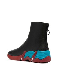 schwarze Chelsea Boots aus Leder von Raf Simons