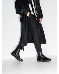 schwarze Chelsea Boots aus Leder von Raf Simons