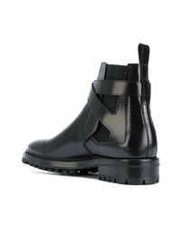 schwarze Chelsea Boots aus Leder von Lanvin