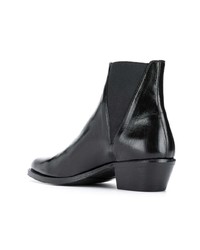 schwarze Chelsea Boots aus Leder von Saint Laurent