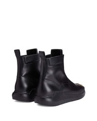 schwarze Chelsea Boots aus Leder von Giuseppe Zanotti