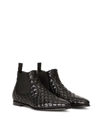 schwarze Chelsea Boots aus Leder von Dolce & Gabbana