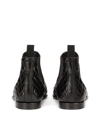 schwarze Chelsea Boots aus Leder von Dolce & Gabbana