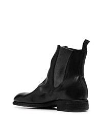 schwarze Chelsea Boots aus Leder von Guidi