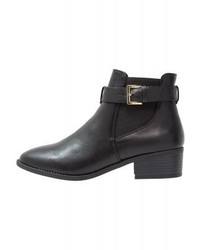 schwarze Chelsea Boots aus Leder von Dorothy Perkins