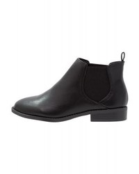 schwarze Chelsea Boots aus Leder von Dorothy Perkins