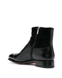 schwarze Chelsea Boots aus Leder von Santoni