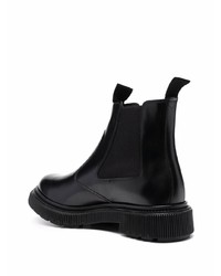 schwarze Chelsea Boots aus Leder von Adieu Paris