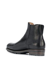 schwarze Chelsea Boots aus Leder von Ajmone