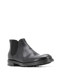 schwarze Chelsea Boots aus Leder von Doucal's