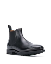 schwarze Chelsea Boots aus Leder von Doucal's