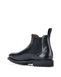 schwarze Chelsea Boots aus Leder von Doucal's