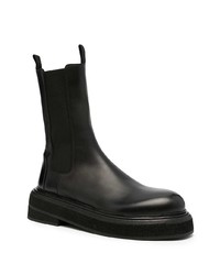 schwarze Chelsea Boots aus Leder von Marsèll