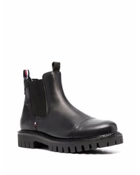 schwarze Chelsea Boots aus Leder von Tommy Jeans