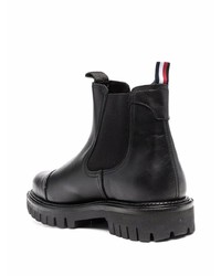 schwarze Chelsea Boots aus Leder von Tommy Jeans