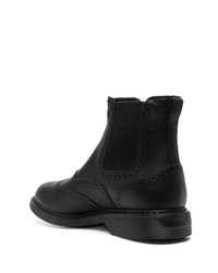 schwarze Chelsea Boots aus Leder von Hogan