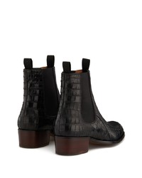 schwarze Chelsea Boots aus Leder von Giuseppe Zanotti