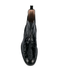schwarze Chelsea Boots aus Leder von Alberto Gozzi