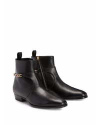 schwarze Chelsea Boots aus Leder von Giuseppe Zanotti