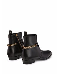 schwarze Chelsea Boots aus Leder von Giuseppe Zanotti